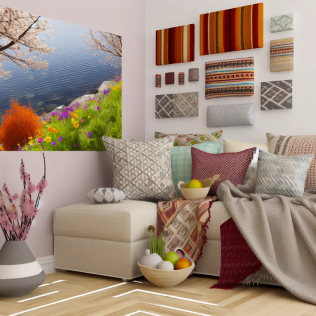 Sezonowe akcesoria do domu z ciepłymi i świeżymi kolorami